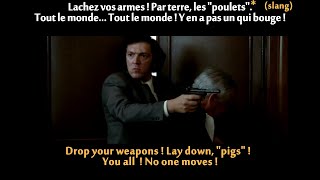 FRENCH LESSON - french movie to learn french ( subtitles + translation )  Mesrine II part2