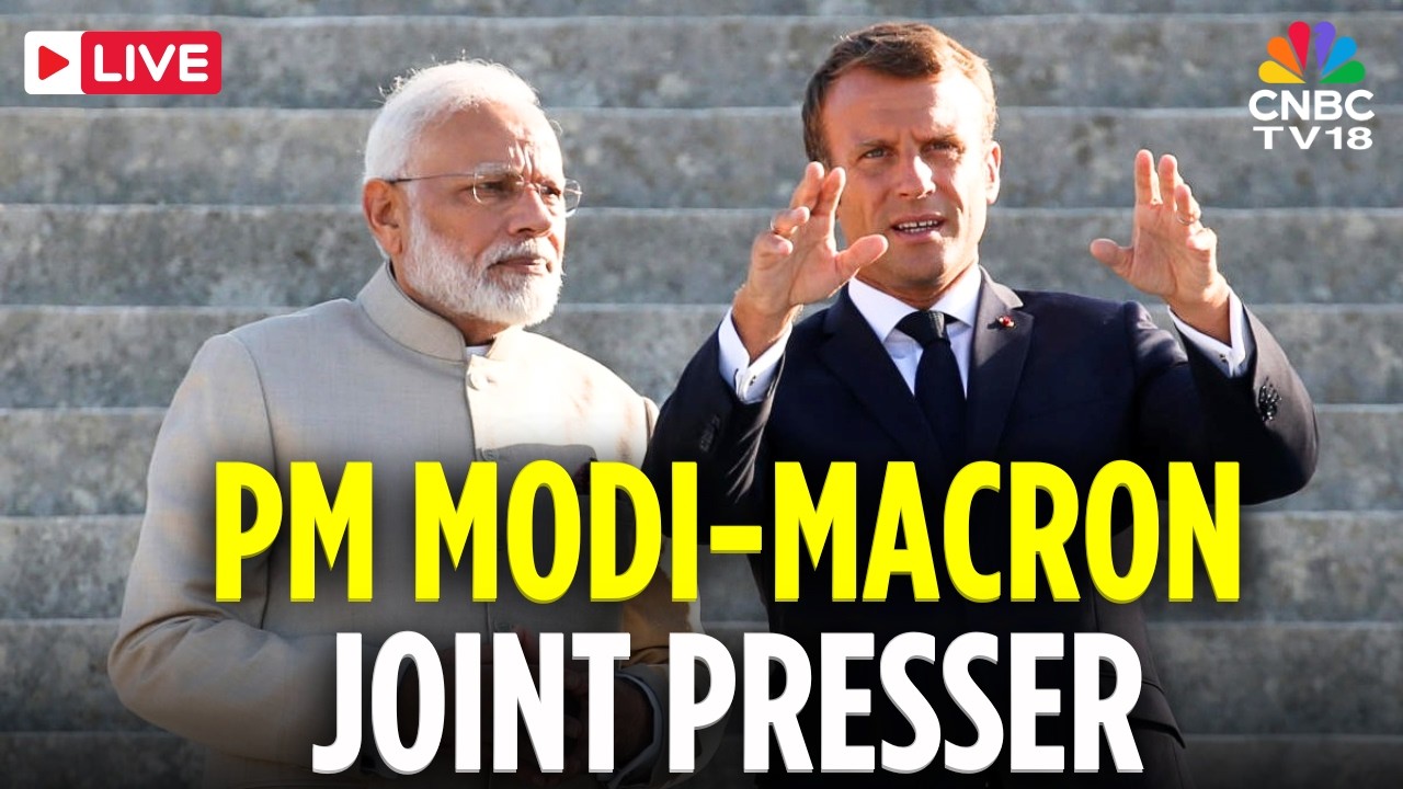LIVE: PM Modi and French President Emmanuel Macron Deliver Joint Press Conference in Mumbai | N18G