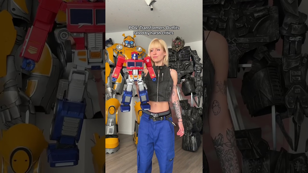 ⁣Thats why I ask Optimus Prime for fashion advice #cosplay #bumblebee #megatron