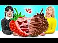 Real Food vs Chocolate Food Challenge with Wednesday Addams | Funny Moments by Bubba DO Challenge