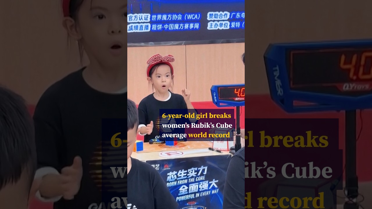6-year-old breaks women’s Rubik’s Cube world record with a 4.27-second average