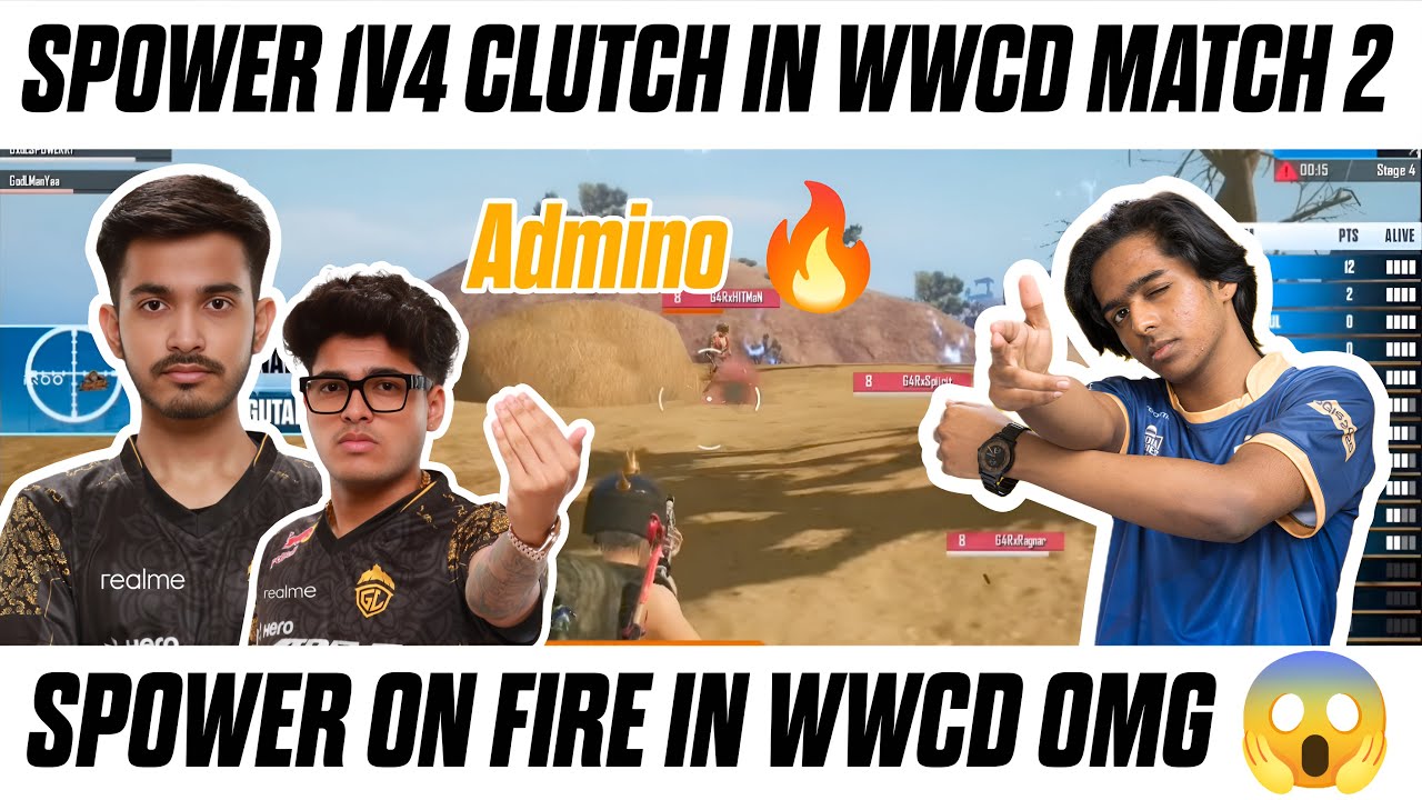 Spower On Fire 🔥 In WWCD OMG 😱 Spower 1V4 In WWCD 🥵 Admino On Fire 🔥 Jonathan Is Back 🔙 Godl Fire 🔥