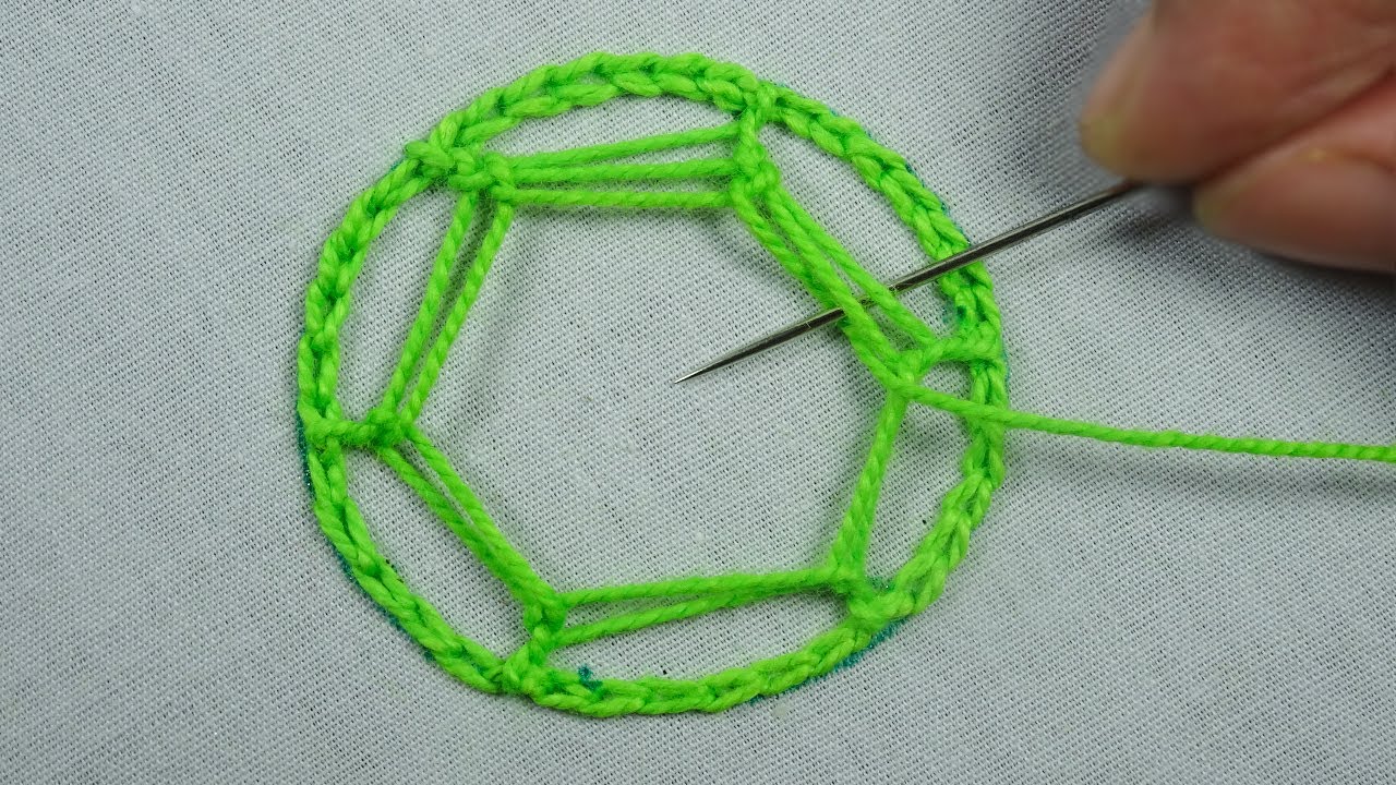 New hand embroidery amazing circle design easy sewing idea needle
