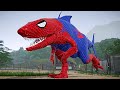Spider-Man King Shark vs Joker & Captain America Dinosaurs Fight - JWE