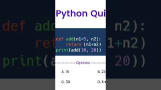 Python programming Quiz 01 #logdecode