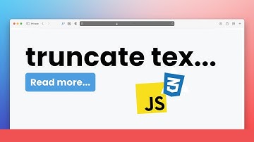 TRUNCATE TEXT with CSS and JavaScript