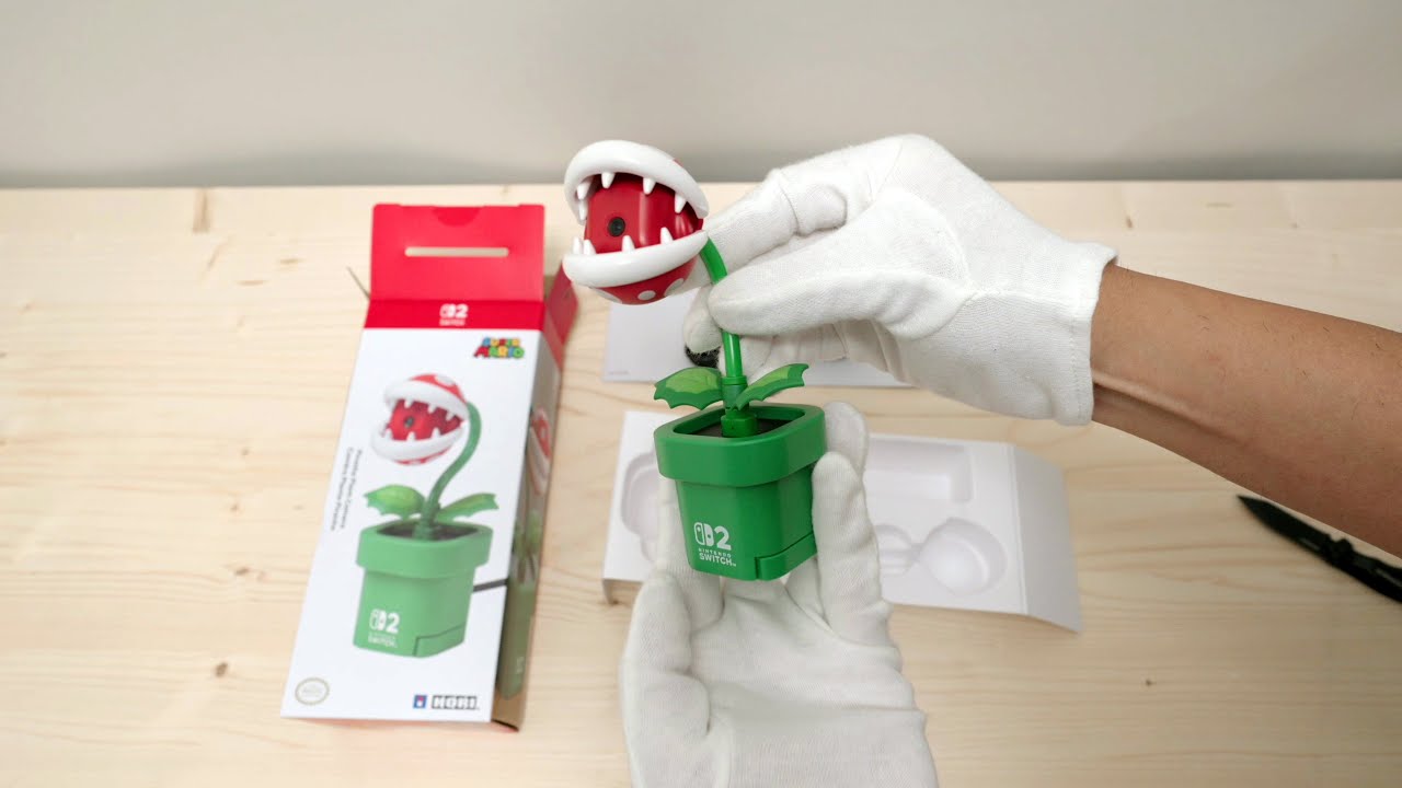 Nintendo Pro Controller & Piranha Plant Camera Unboxing (Switch 2 Accessories)
