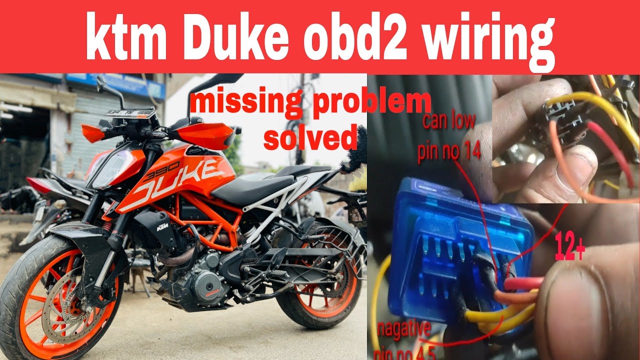 Ktm 390 obd 2 wiring || ktm duke 390 missing problem - YouTube
