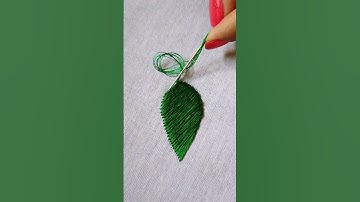 Aari work by Hand Leaf Filling Stitch #short #silai