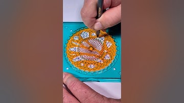 #shorts - Incredible works of art! Stencil creates hypnotic spirographs #loopart #spirograph