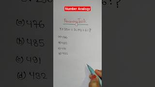 Number Analogy Question|#shorts #ssc #reasoning #youtube #ytshorts #yt