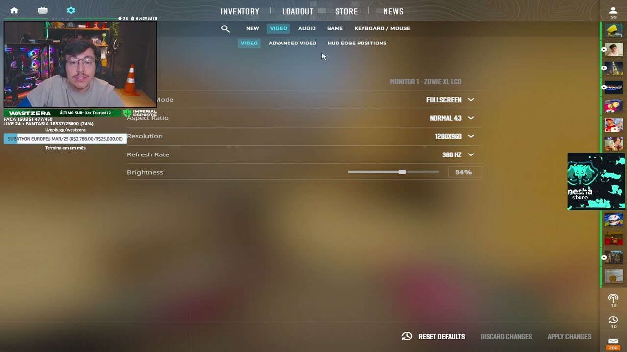 CONFIG DE VÍDEO WASTZERA ATUALIZADO