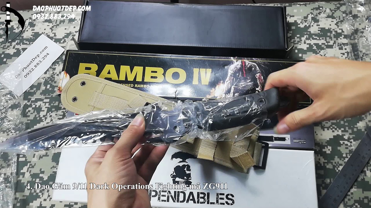 Đập hộp hàng về dao Honshu Tanto I, Gil Hibben Expendables, 9/11, Rambo ...