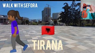 Tirana albania 4k walking tour on a saturday morning