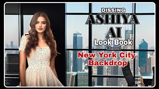 [4K] Ashiya Ai Lookbook Model -💋High-End Fashion Photoshoot ||Du Juan Against New York City Backdrop