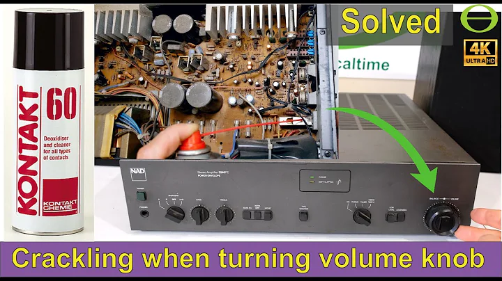 How to fix a crackling sound when you adjust the volume knob on your sound system.