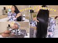 My Night Time Haircare Routine | Bristle Brush, Argan oil, Silk cap + MORE