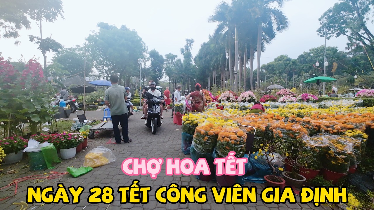 CHỢ HOA TẾT - Ngày 28 Tết - Công Viên Gia Định - Mại Dzô