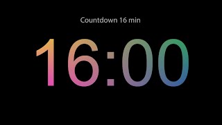 16 min Simple Quiet Countdown Timer. No Sounds. No Music.