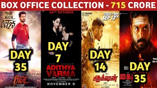 Box Office Collection Of Bigil,Adithya Varma,Action & Kaithi | Bigil Collection,Action Collection