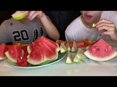 【ASMR】 FRUIT PLATTER EATING (CRUNCHY EATING SOUNDS) 무방 モッパン 咀嚼音 Mukbang No Talking | ASMR X STEVENS