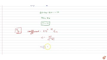 The coefficient of `x^(-17)` in the expansion of `(x^4-1/x^3)^(15)` is