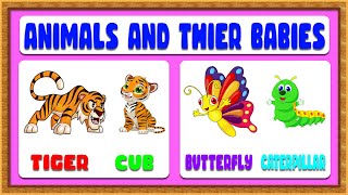 Animals And Their Babies Name | Animals And Their Babies For Kids | Kids Vocabulary screenshot 4