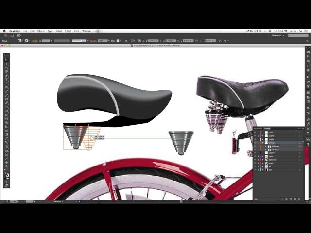 drawing a vector bike in adobe illustrator