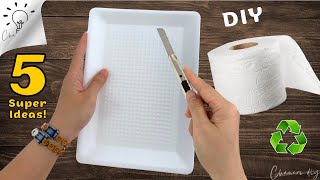 5 Amazing IDEAS with PLASTIC FOAM plate (POLYSTYRENE) AND TOILET PAPER, I do this and Sold them all!