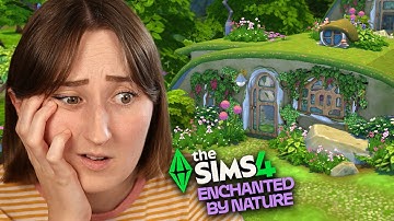 I built a HOBBIT HOUSE in The Sims 4: Enchanted By Nature