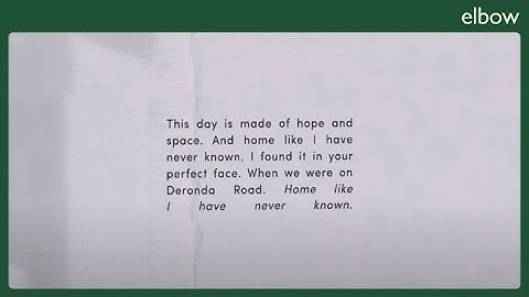 elbow - On Deronda Road (Official)