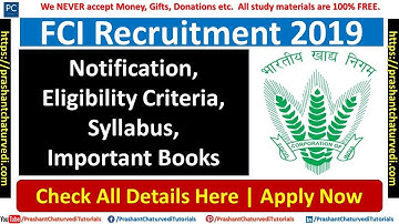 FCI Recruitment 2019 | FCI Syllabus | Books | FCI Jobs 2019 | Check All Details Here |