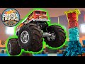 5 Alarm Goes Flying in Arena World! 🔥 - Monster Truck Videos for Kids | Hot Wheels