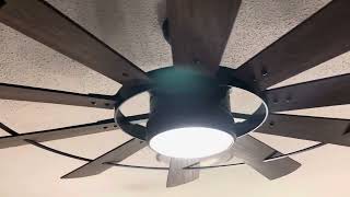 Harbor breeze Henderson ceiling fan on all the speeds there was a evergo Montgomery here I have it