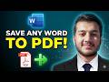 Video 07: How to print correctly and save as PDF in MS Word | ABM Tech | Urdu &amp; Hindi