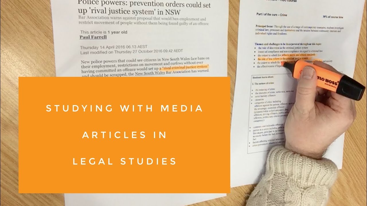 Studying with Media Articles in Legal Studies law of supply and demand