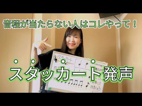 【音程･音感をよくする6】スタッカート発声！動画の音階に合わせて練習！音程バーに一発で当たるようになる！