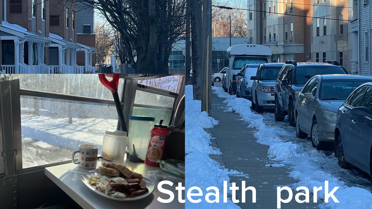 The IMPOSSIBLE By  Most Stealth camping in random street On  a Bus in up to -30 Degree weather