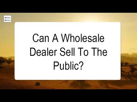 What Does Wholesale To The Public Mean Car Dealership