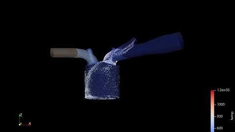 Temperature variation in IC Engine Converge CFD