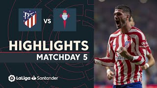 Resumen de Atlético de Madrid vs RC Celta (4-1)