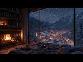 Snowy Night Cabin Ambience 2026 ❄️ Heavy Snowfall &amp; Warm Fireplace for Deep Sleep 3 Hours