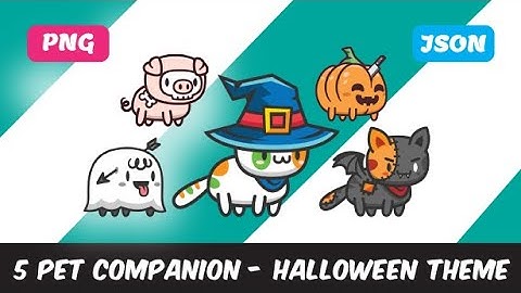 2D Game Asset - 5 Pet Companions with Halloween Theme