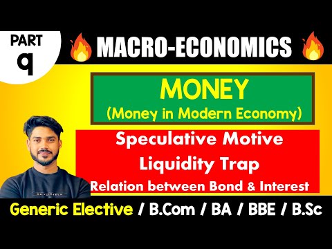 Speculative Motive | Liquidity Trap | Money in modern economy | Macroeconomics for GE, Bcom, BA