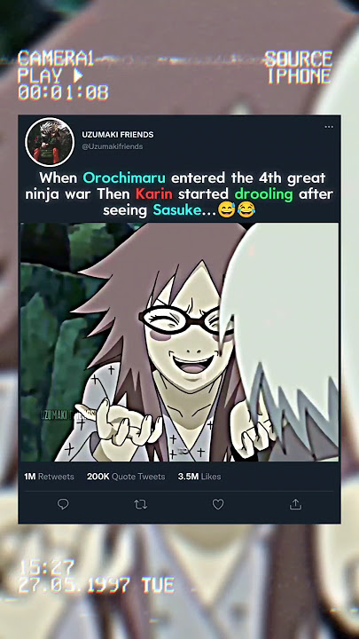😳 Orochimaru Entered The 4th Great Ninja war then karin...😅😂 #karina #orochimaru #narutoshippuden