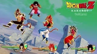 Battle of Super Saiyan 4! Goku, Vegeta and Gogeta vs Broly in Dragon Ball Z: Kakarot Mods screenshot 4