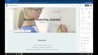 How To Add And Make And Create Student Portfolio on Google Sites