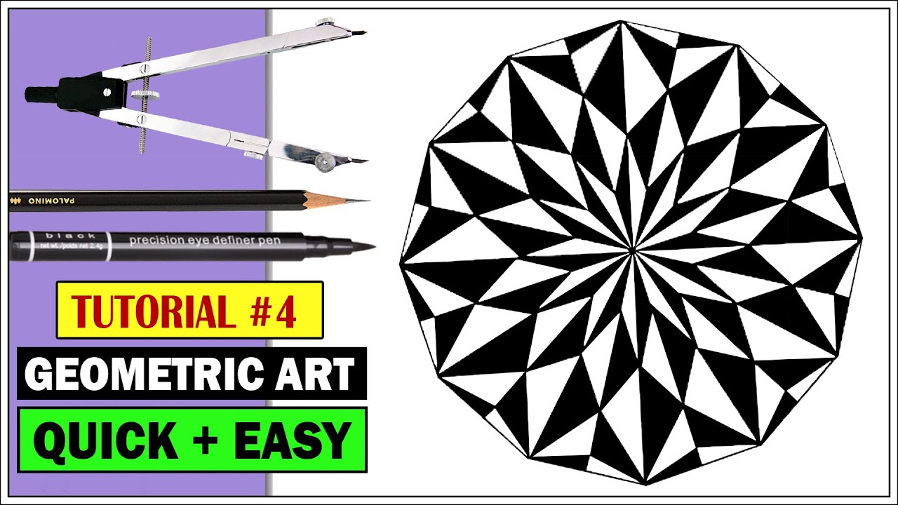 How to Draw Geometric Mandala Art | Step by Step | Tutorial #04 - YouTube