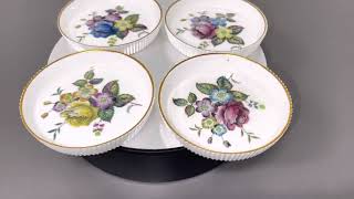 Set of 4 Coasters Royal Worcester Bone China