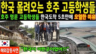 [해외감동사연] 호주 버리고 한국오는 학생들! 호주 명문고 학생들 한국 수학여행 후 눈물흘리며 난리난 이유
